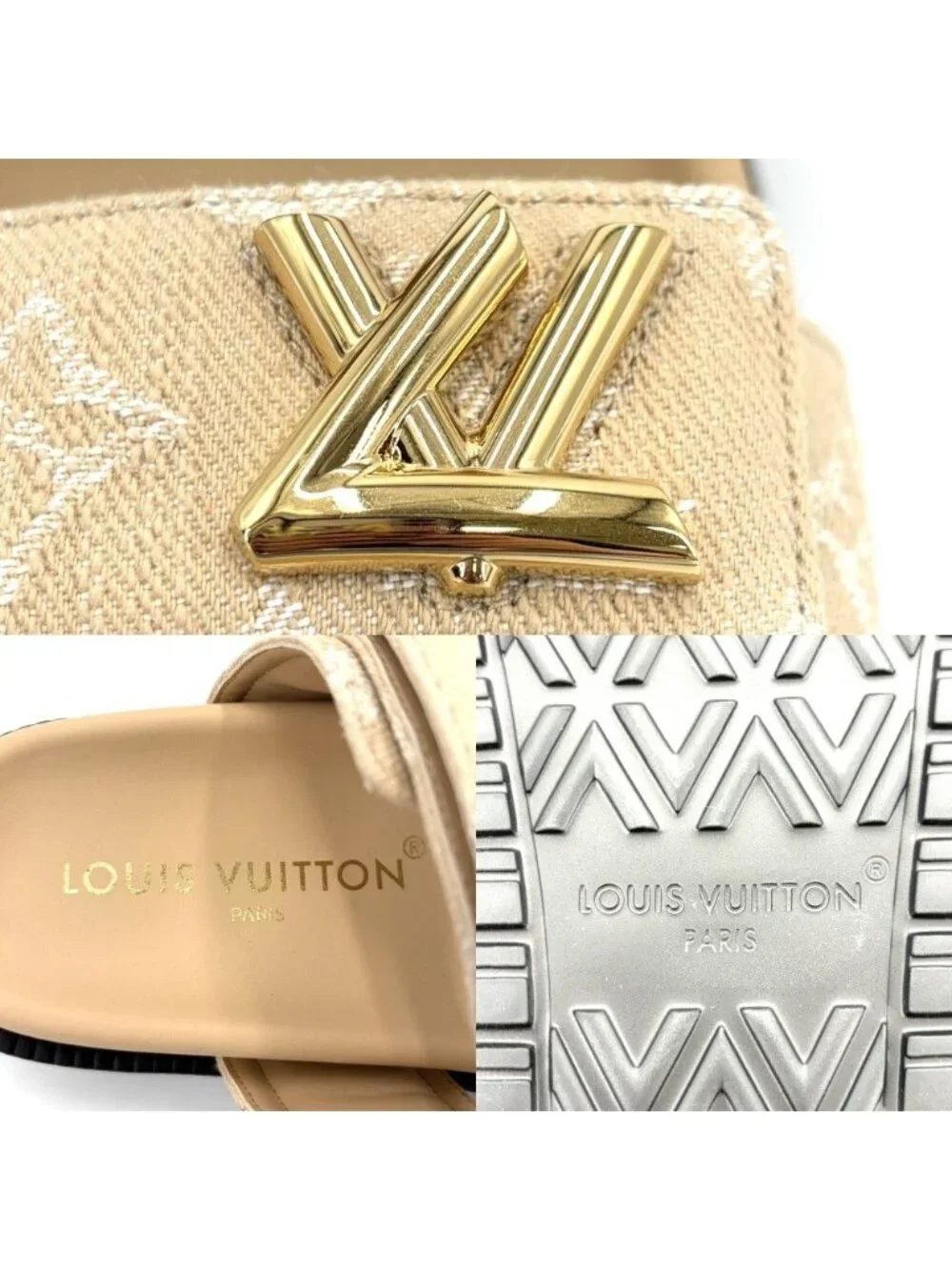 Louis Vuitton Sandals LV Sunset Monogram Jacquard 36.5 1 Ahnl 2 Rubber Canvas